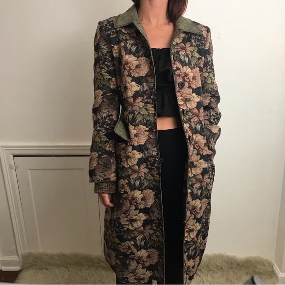 Philosophy Di Alberta Ferretti 90’s Romantic Tapestry Maxi Runway Rare Coat - Picture 14 of 16